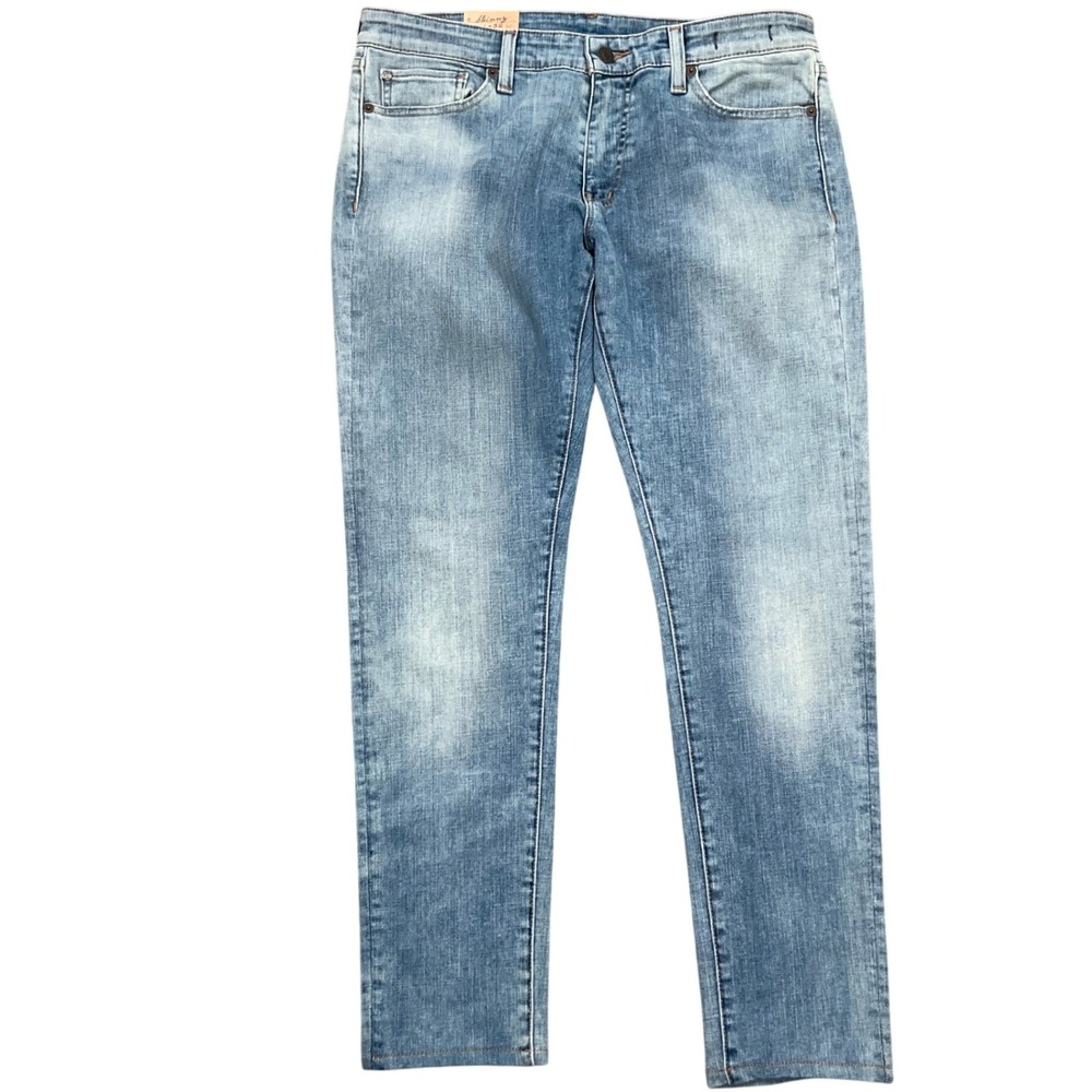 Ralph Lauren Skinny Jeans Women 33W 29L Light Blue Ruskin Taper Denim‎